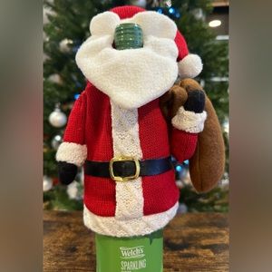 St Nicholas Square Santa Wine Bottle Cover